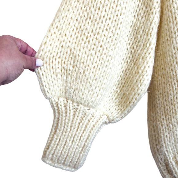 Ganni Womens Julliard Mohair Wool Sweater Size S Yellow Pullover Crewneck Jumper - Picture 4 of 8